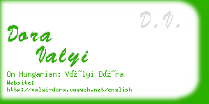 dora valyi business card